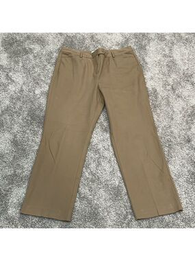 EC Talbot Petite Khaki Pants with Stretch - Straight Leg - Size 14